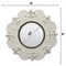 8" Round Off White Ceramic Accent Wall Mirror with Attached Hanging Loop, Decorative Vintage Decor for the Living Room, Bedroom, Hallway, and Entryway